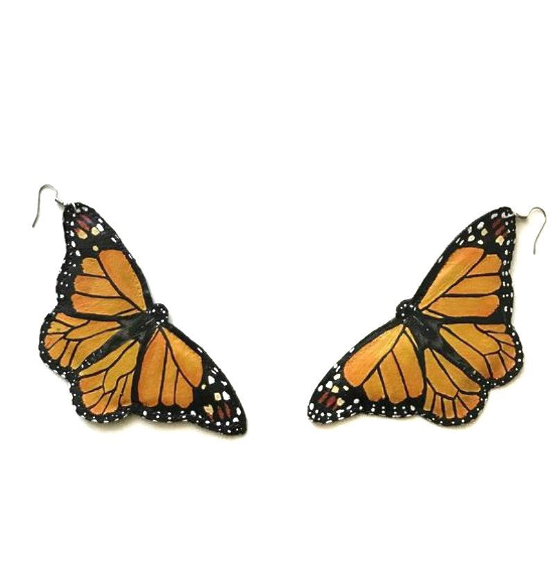 Large Monarch Butterfly Earrings